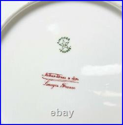 14 Robert Haviland Limoges France Gold Snowflake Porcelain Dinner Plates c. 1930
