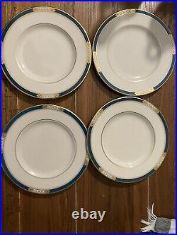 15 pieces of Lenox Presidential Union China Pearl, Gold and Emerald color