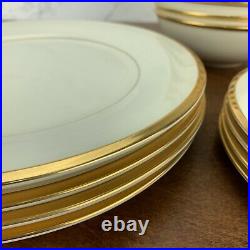 16 pcs Lenox China Eternal Dinner & Salad Plates, Bowls, featuring Gold Bands