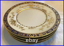 1920s Minton Dynasty Cobalt H3775 10 Dinner Plates Set/6 MINT