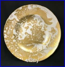 1974 Royal Crown Derby Small 21.5 CM Dinner Plate Gold Aves 22 Ct Gold Superb