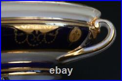 19th Century Minton Gilded Cobalt Service, antique, England, serving pieces, gold