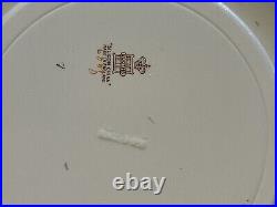 2 Antique Booths Crown dinner plates withgold trim Silicon China England rare mint