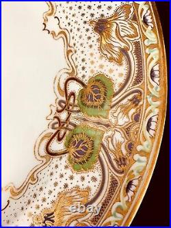 2 Antique Dinner Plates Theodore Haviland Limoges Art Nouveau Gold Floral Detail