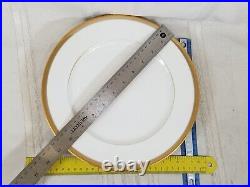 2 Premiere Beachwood Dinner Plates Fine China Japan Wide Gold Band 357