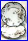 2-RARE-Haviland-Limoges-FEU-De-FOUR-Dinner-PLATES-w-COBALT-GOLD-w-PINK-POPPY-01-etp