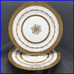 (2) William Guerin Limoges Extremely Well Decorated Gold Encrusted Dinner Plates