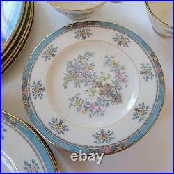 20pc Blue Tree by Lenox Bone China Set Made in USA Gold Stamp