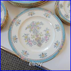 20pc Blue Tree by Lenox Bone China Set Made in USA Gold Stamp