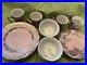 222-Fifth-Adelaide-PINK-Gold-4-Each-Dinner-Plates-Luncheon-Bowls-Cups-NEW-01-or