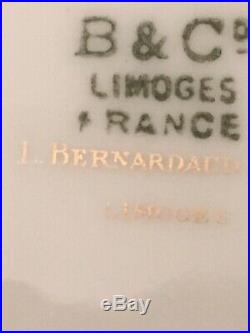 3 Bernardaud Limoges Gold Encrusted Dinner Plate 1900 Backstamp