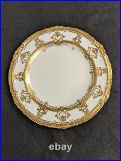 3 Royal Crown Derby 9.75 Dinner Plates For Gilman Collamore Co NYC Gilded