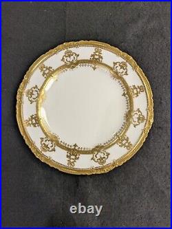 3 Royal Crown Derby 9.75 Dinner Plates For Gilman Collamore Co NYC Gilded