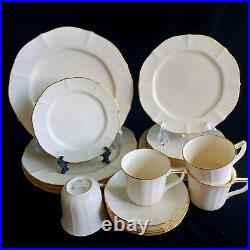 (4-5pc) Noritake CHANDON Gold #7306 Place Settings, MINT