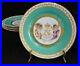 4-Antique-HP-Porcelain-Dinner-Plates-Approx-9-Napoleon-II-Crown-23k-gold-01-qje