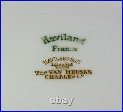 4 Antique Haviland Limoges Double Gold Dinner Plates Van Heusen Gold Floral Band