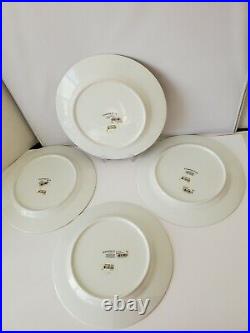 (4) Charter Club Grand Buffet Gold HOLLY & Pine Christmas Dinner Plates New