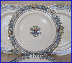 (4) Lenox Autumn Pattern Dinner Plates Set Gold Stamped 24 Kt. Mint USA 10,5