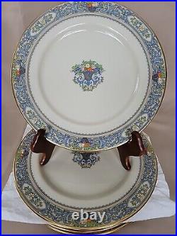 (4) Lenox Autumn Pattern Dinner Plates Set Gold Stamped 24 Kt. Mint USA 10,5