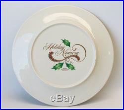 4 Lenox Holiday Nouveau Gold Salad Plates for Christmas Dinner