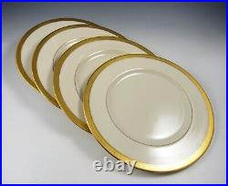 4 Lenox LOWELL Presidential Collection Gold Encrusted Dinner Plates 10 5/8