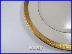 4 Lenox LOWELL Presidential Collection Gold Encrusted Dinner Plates 10 5/8