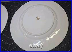 4 Lenox Made in U. S. A.'Jacquard Gold' 10-7/8 Dinner Plates. Fish Scale Texture