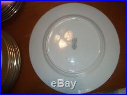 4 Lenox Westchester Dinner Plate 10 1/2 Gold Encrusted 24 kt with green mark