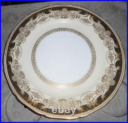4 Noritake Hand Painted M Gold Floral Cream Dinner Plates Vintage 10 1/2 Cabinet