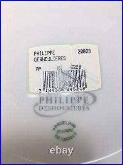 (4) Philippe Deshoulieres'Orsay Cobalt Blue' 10.375 DINNER PLATEs Mint