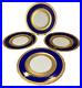 4-Pirken-Hammer-Czechoslovakia-11-Navy-Blue-Border-Gold-Encrusted-Dinner-Plates-01-rrf