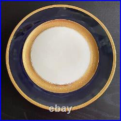 4 Rosenthal Bavaria Dinner Plates Cobalt Blue Encrusted Gold Pattern 5388 Set #2