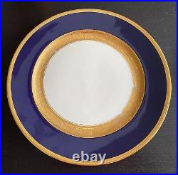 4 Rosenthal Bavaria Dinner Plates Cobalt Blue Encrusted Gold Pattern 5388 Set #2