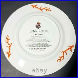 4 Saint Tropez By Lynn Chase 10.50 Porcelain Dinner Plates 24k Gold Nautical