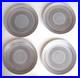 4-Sascha-Brastoff-Dinner-Plates-Roman-Coin-Brown-Gold-on-Gray-MCM-10-63-D-1950s-01-ofzm