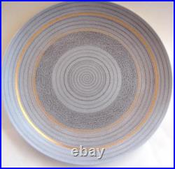 4 Sascha Brastoff Dinner Plates Roman Coin Brown Gold on Gray MCM 10.63 D 1950s 4 Sascha Brastoff Dinner Plates Roman Coin Brown Gold on Gray MCM 10.63 D 1950s