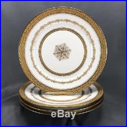 (4) William Guerin Limoges Extremely Well Decorated Gold Encrusted Dinner Plates