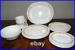 43 Pc Set Vtg Pyrex Corelle BUTTERFLY GOLD Dinner Lunch Bread Plates Bowls Cups