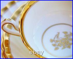 48pc MINTON GOLD ROSE DINNER SETTING FOR 8 people PLATES CUPS ENGLAND MINT Con