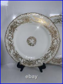 5 Antique Theodore Haviland Limoges France Gold Dinner Plates 9 5/8 Boston