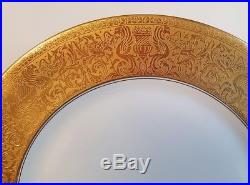 5 Heinrich & Co Gold Encrusted With Griffins Dinner / Service Plates 11 Hc144