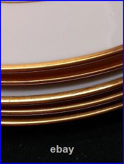 5 Lenox Ovington Brothers Gold Gilt Dinner Plates New York USA 10.25 1912 LJ34