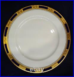 5-pcs Dinner Place Setting AYNSLEY EMPRESS COBALT Bone China Plates Cup Saucer