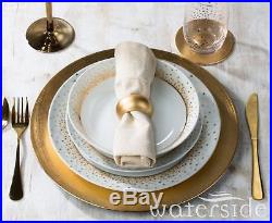 50pc Dinner Set Porcelain Plates Combo Dinnerware Crockery 8 Place Setting Gold