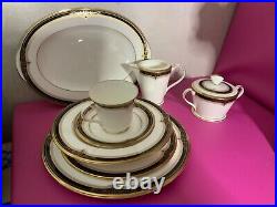 53 pcs Noritake Gold and Sable 5 Piece Place Setting Service for 10