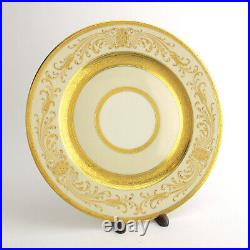 5711 by Rosenhal Bavaria 11 Set of 3 Dinner Plates Gold Encrusted Ivory