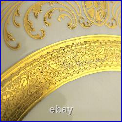 5711 by Rosenhal Bavaria 11 Set of 3 Dinner Plates Gold Encrusted Ivory