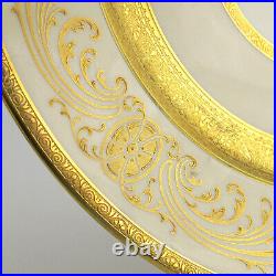 5711 by Rosenhal Bavaria 11 Set of 3 Dinner Plates Gold Encrusted Ivory