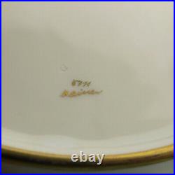 5711 by Rosenhal Bavaria 11 Set of 3 Dinner Plates Gold Encrusted Ivory