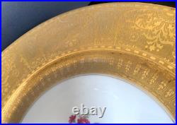 6 Antique Limoges France Heavily Gold Encrusted With Bouquet Dinner Plates 6 Antique Limoges France Heavily Gold Encrusted With Bouquet Dinner Plates